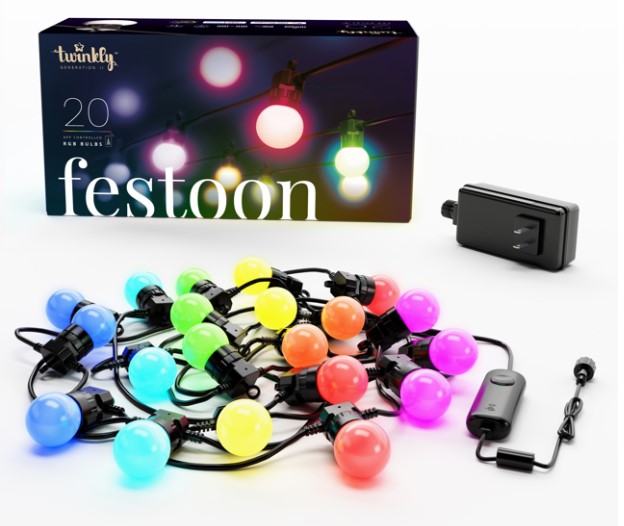 SERIE DE 20 BOMBILLAS LED RGB 33 LINEALES FESTOON TWINKLY