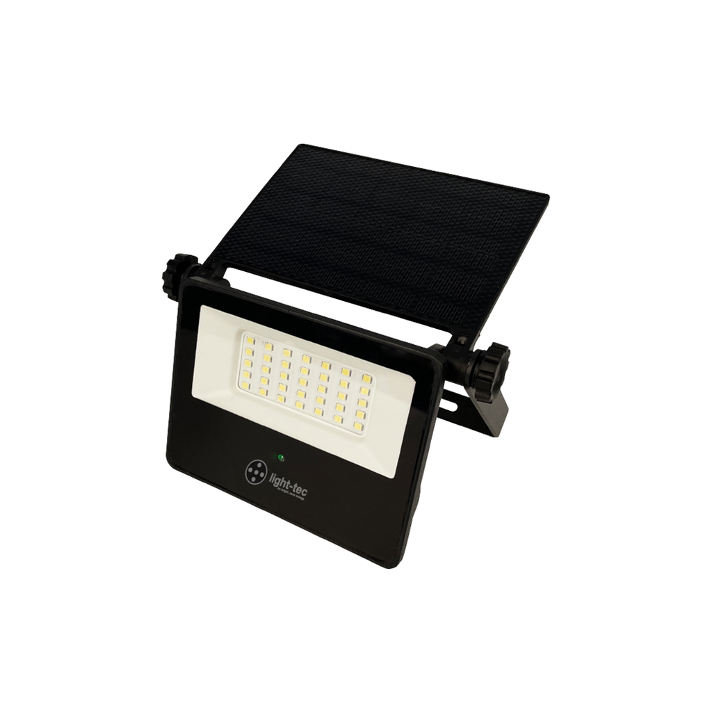 LAMPARA LED SOLAR TIPO REFLECTOR 5W DL C/SENSOR LIGHT TEC